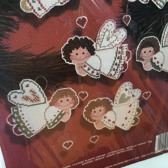 Janlynn Cross Stitch Kit Angelic Friends Ornaments 77-626 Angels Plastic Canvas - Picture 4 of 6